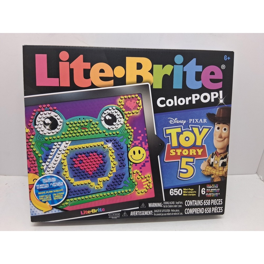 Lite-Brite ColorPOP Disney Pixar Toy Story 5 Magic Glow Screen 658 Pcs New